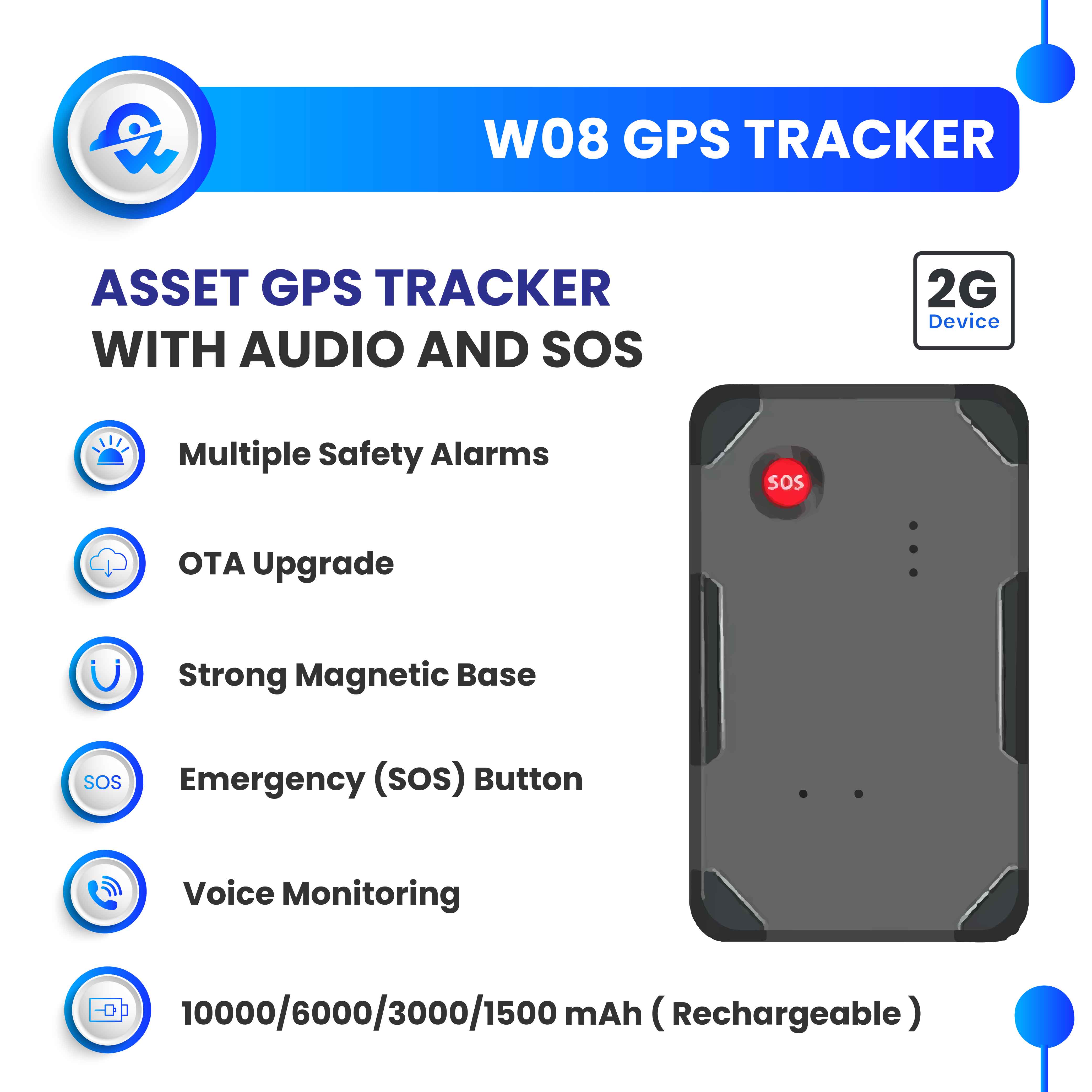 W08 Portable GPS Tracker 9